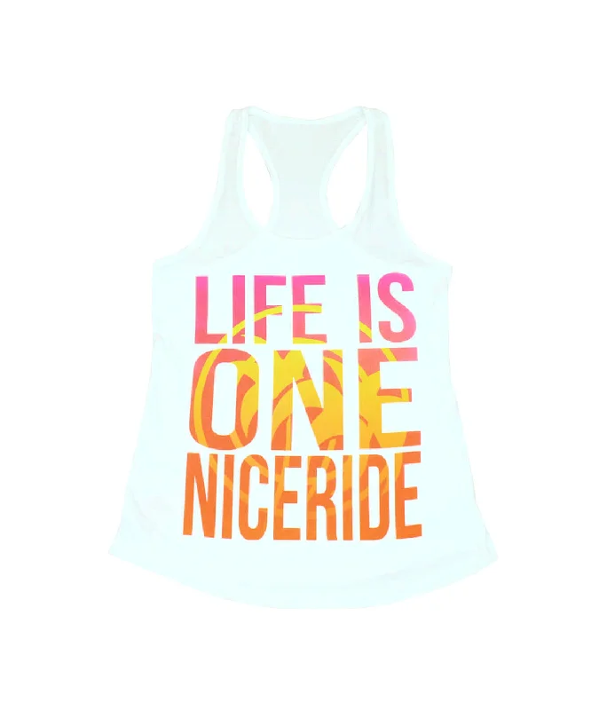 Endless Ride Next Level - Women's White Racerback Tank Top