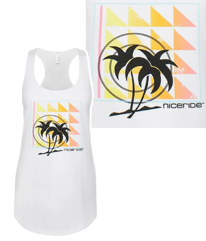 Valley Girl - White Next Level Racerback Tank Top