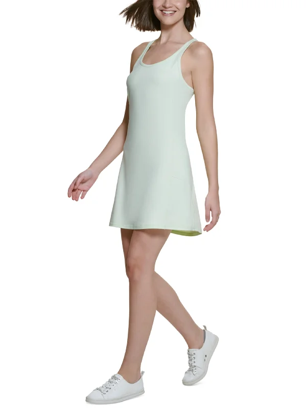 Women's Plain Solid Sport Dress,Light Green