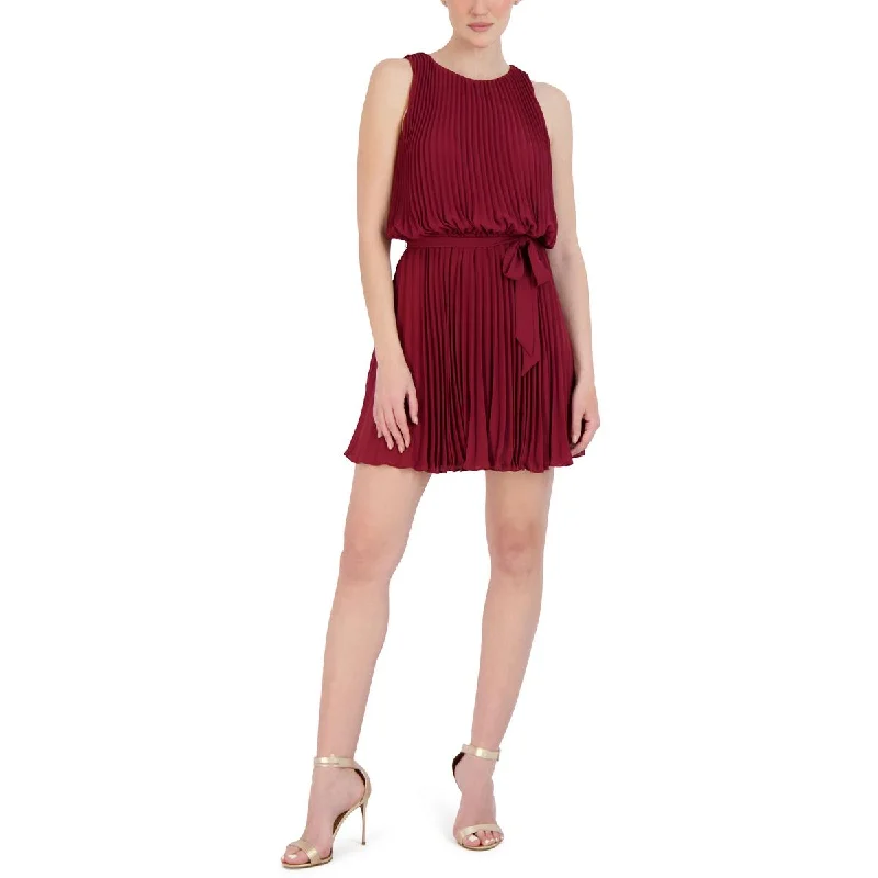 BCBGMAXAZRIA Womens Pleated Mini Cocktail And Party Dress