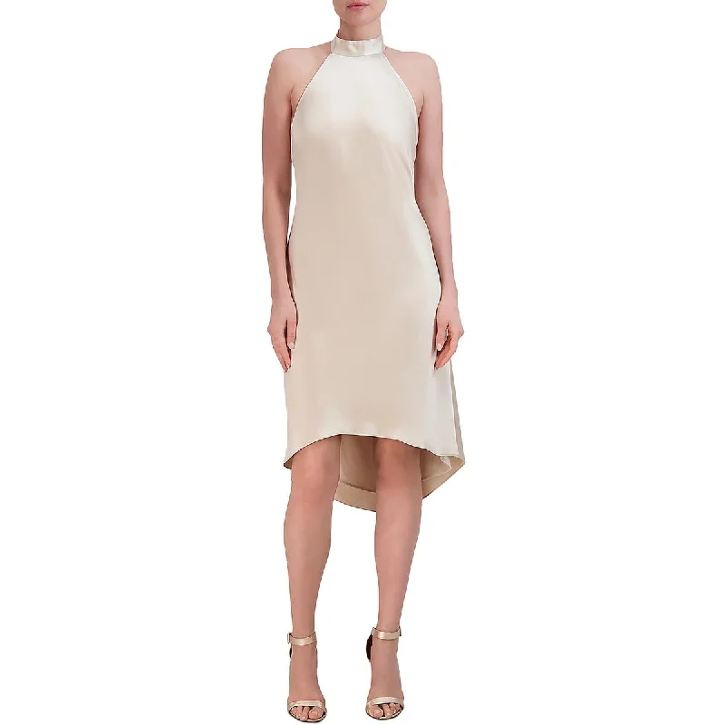 BCBGMAXAZRIA Womens Satin Midi Cocktail And Party Dress