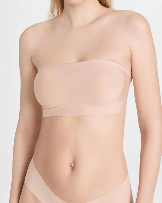 Butter Soft Support Strapless Bralette In Beige