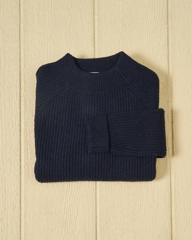 Helena Lambswool Sweater in Navy