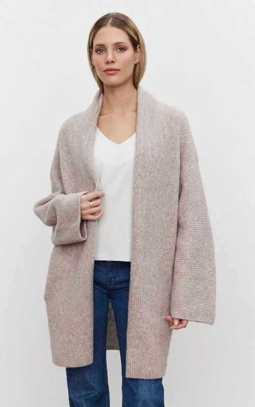 Velvet Calli Open Front Cardigan / Oat