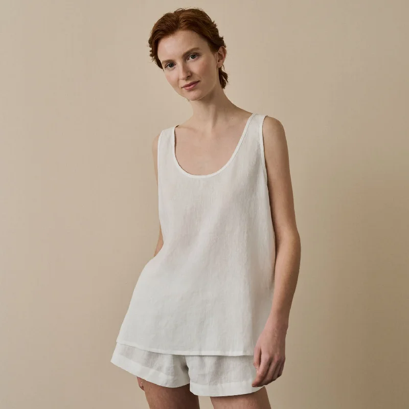 Pearl Linen Tencel Cami Set