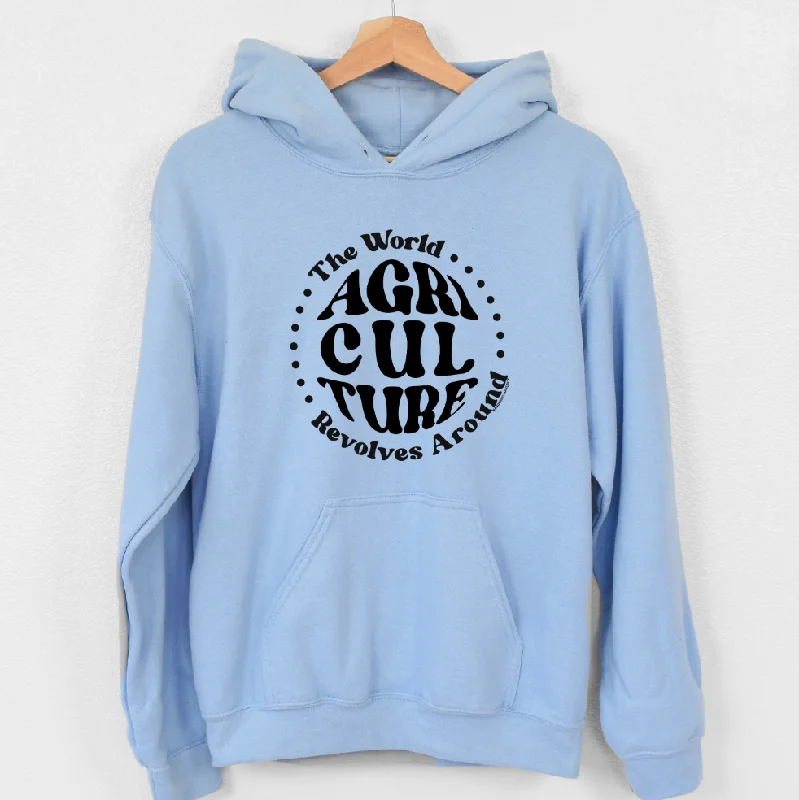 The World Revolves Around Agriculture Hoodie (S-3XL) Unisex - Multiple Colors!